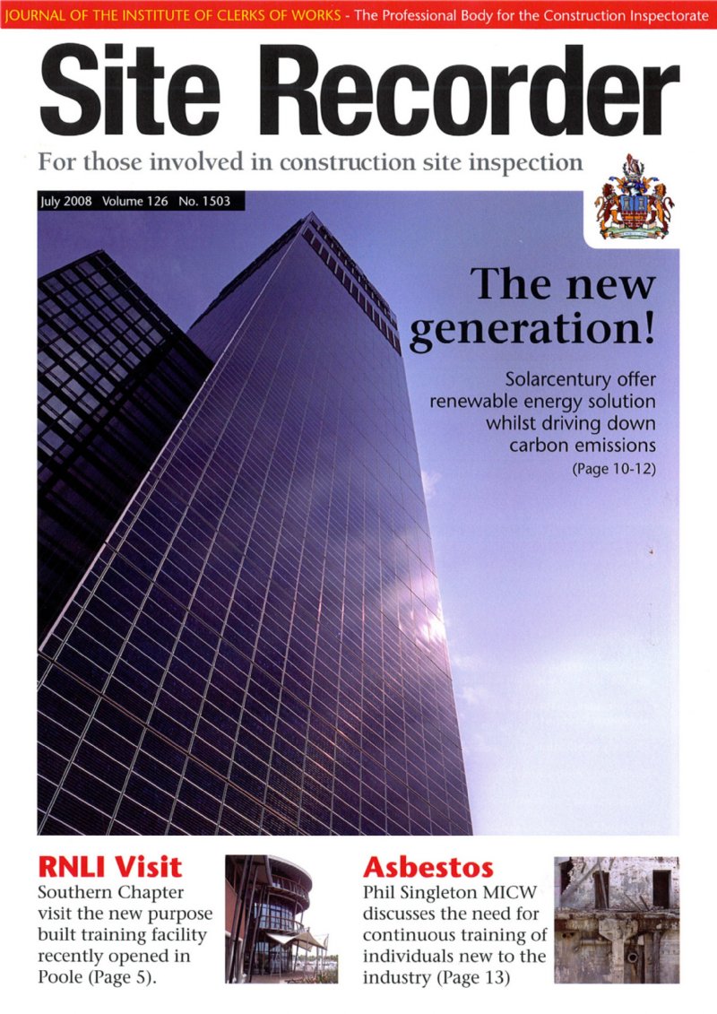 Site Recorder - The Journal of the Institute of Clerks of Works